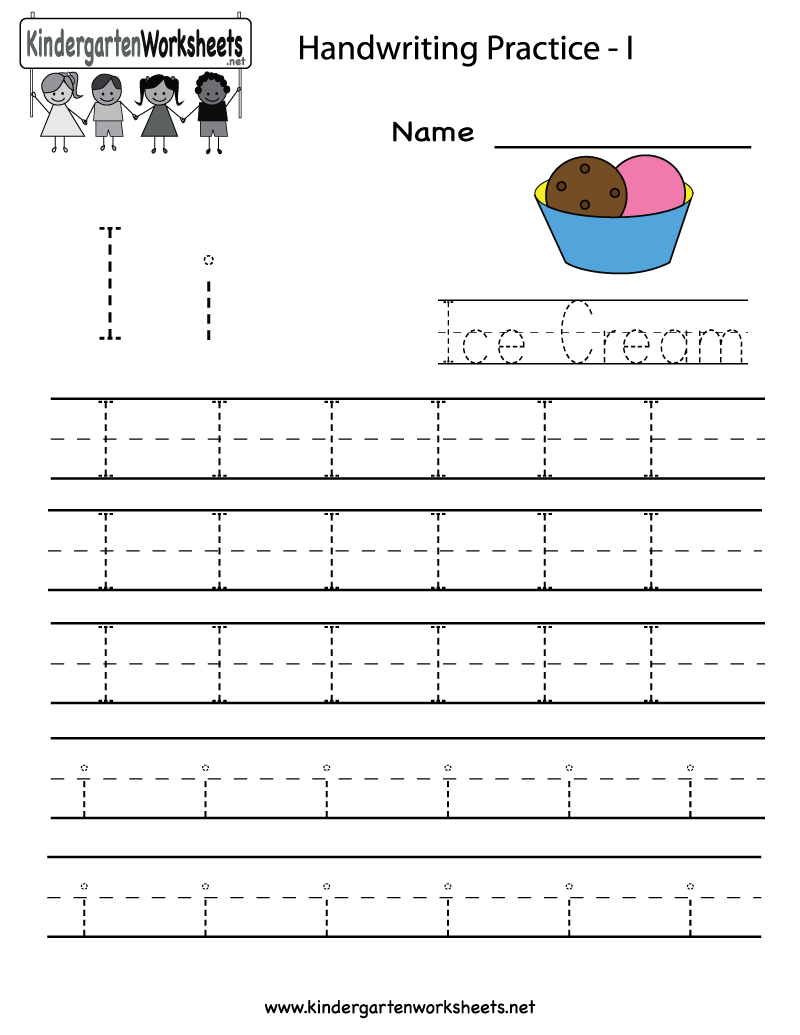 Letter I Worksheets For Preschool Kindergarten Printable