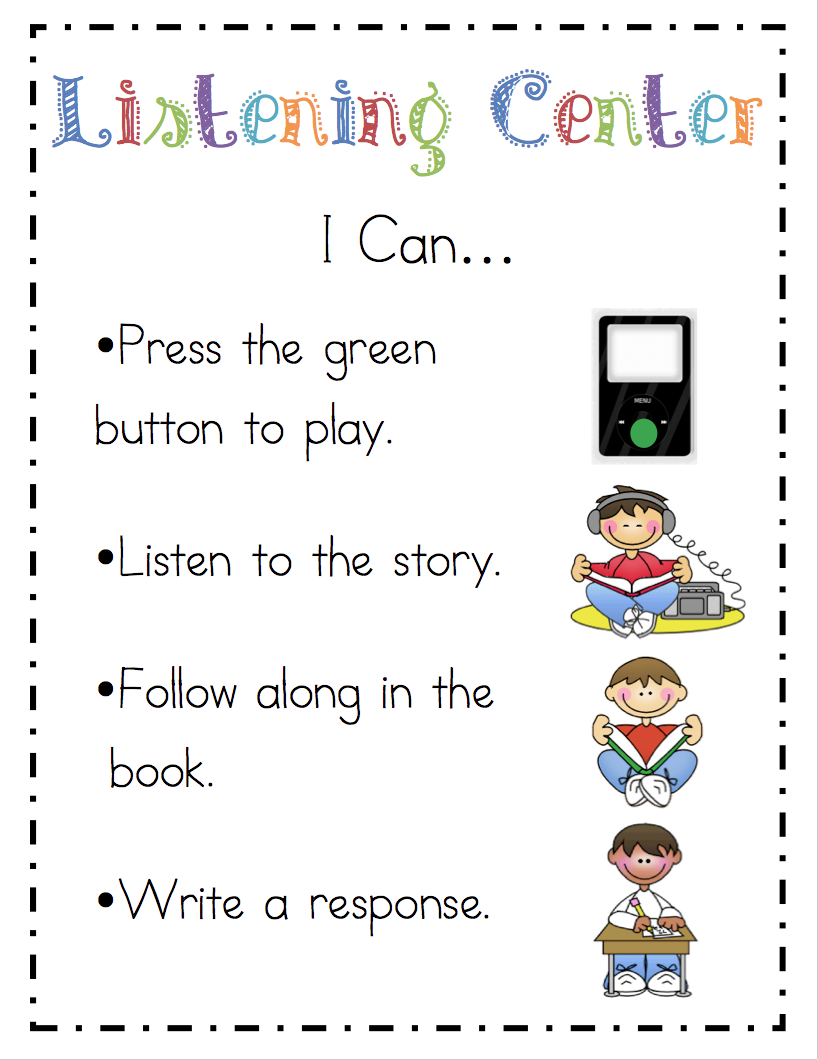 Literacy I Can Posters For Centers From Mrs  Ricca's Kindergarten
