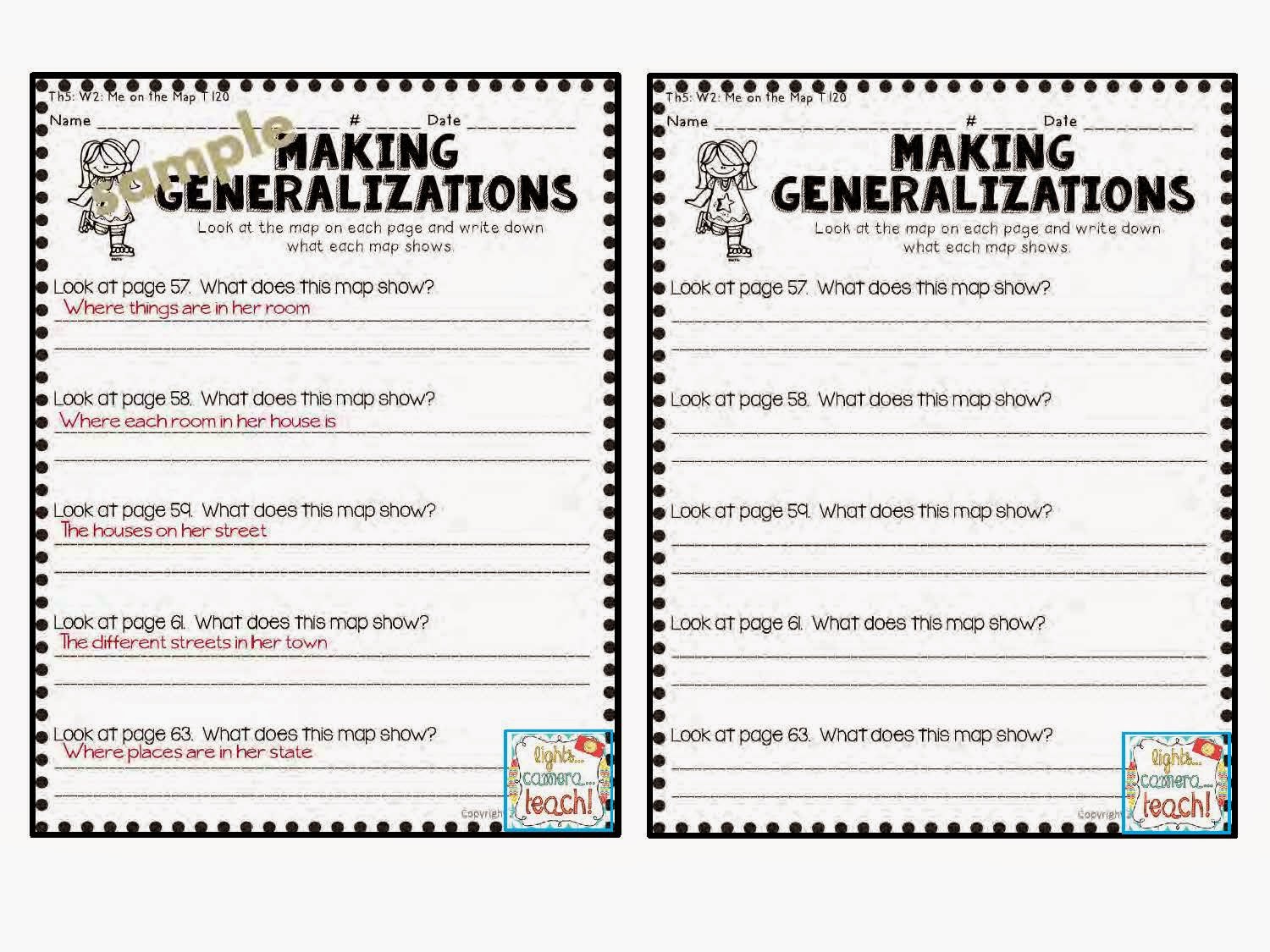 Making Generalizations Worksheets Free Worksheets Library