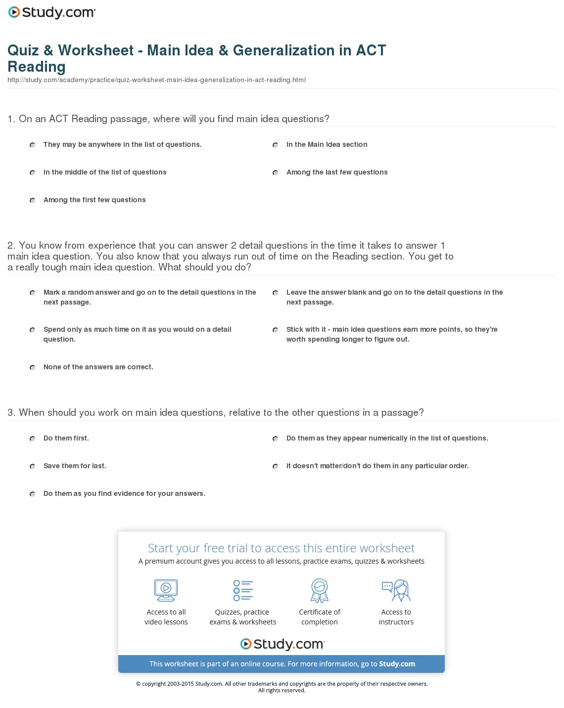 Making Generalizations Worksheets Free Worksheets Library