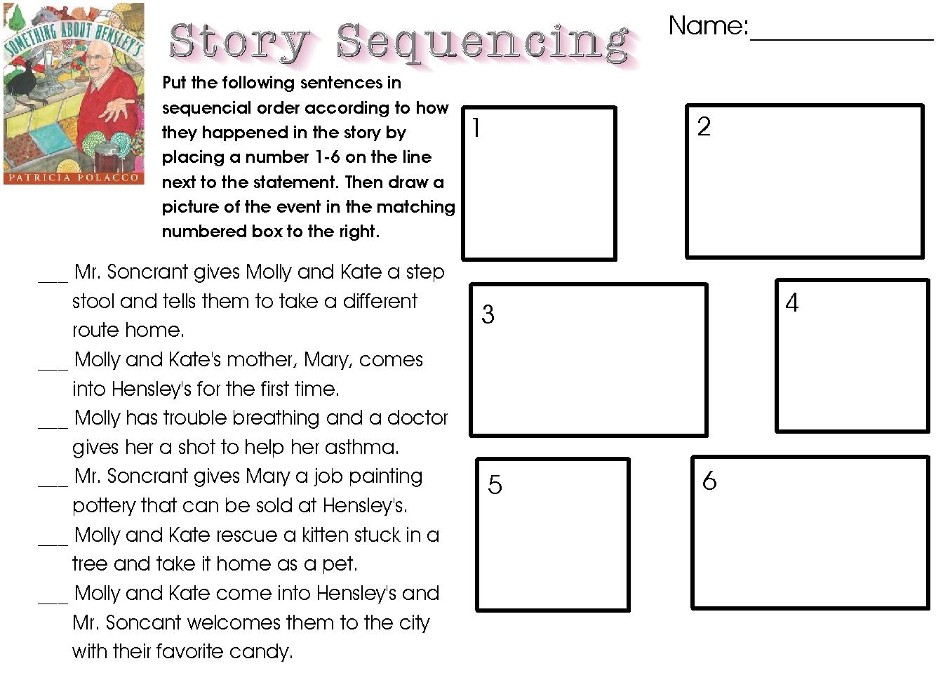 Sequencing Worksheets 4th Grade