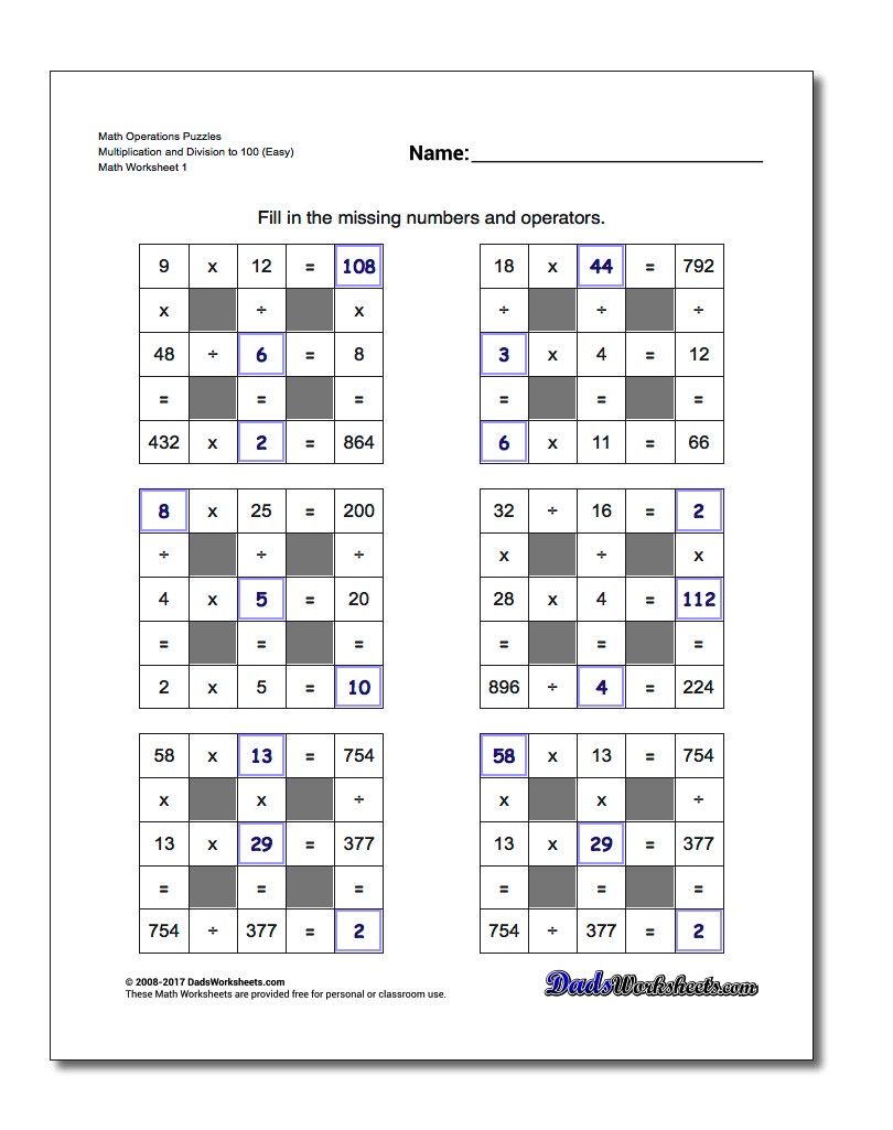 Number Grid Puzzles