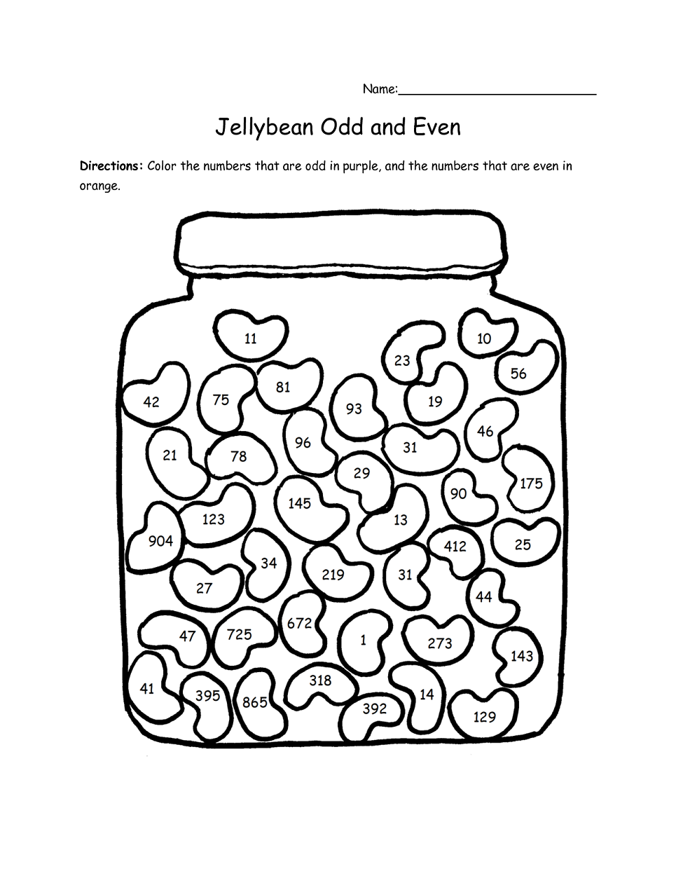 Odd And Even Number Worksheets