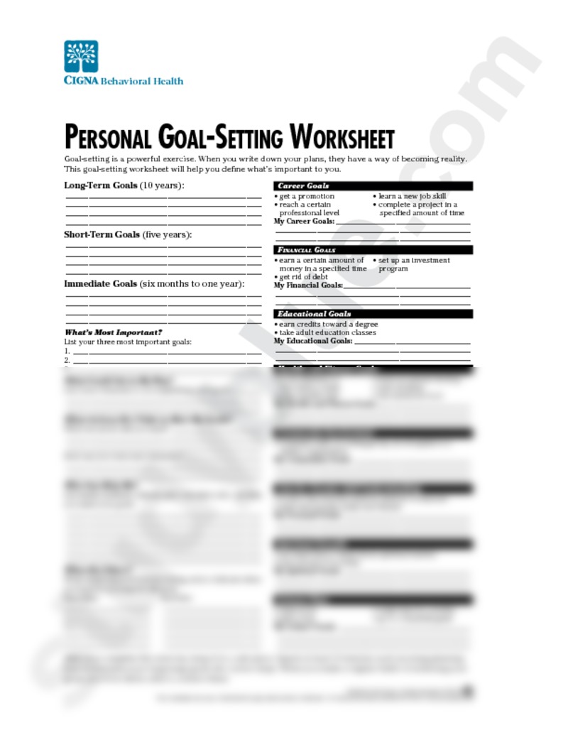 Personal Goal