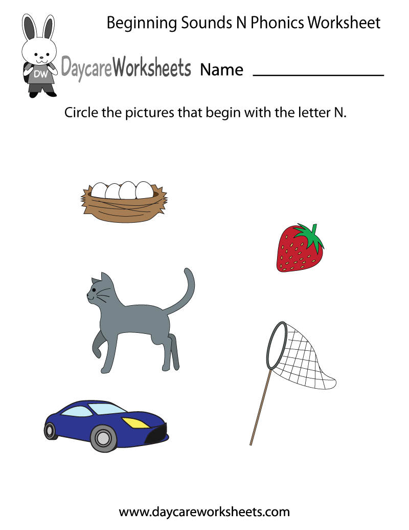 Preschool English Worksheets