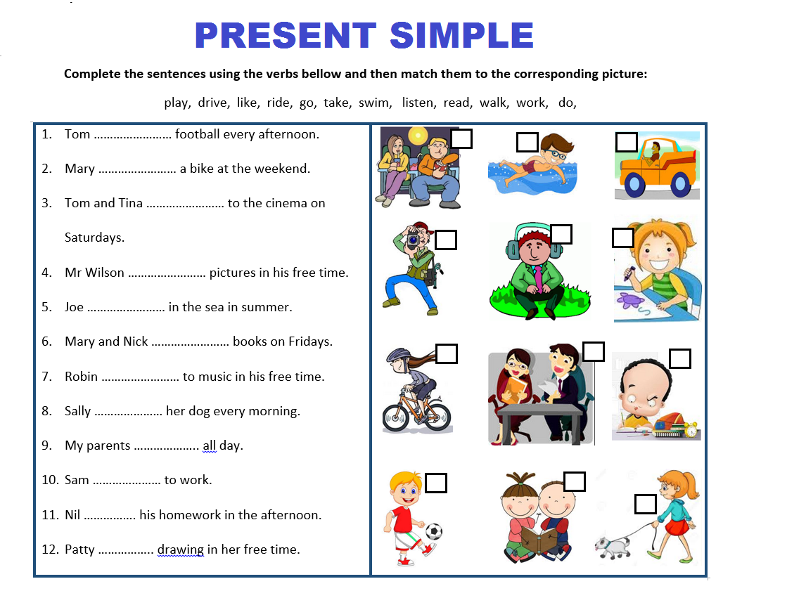 Present Simple Tense By Mariapht
