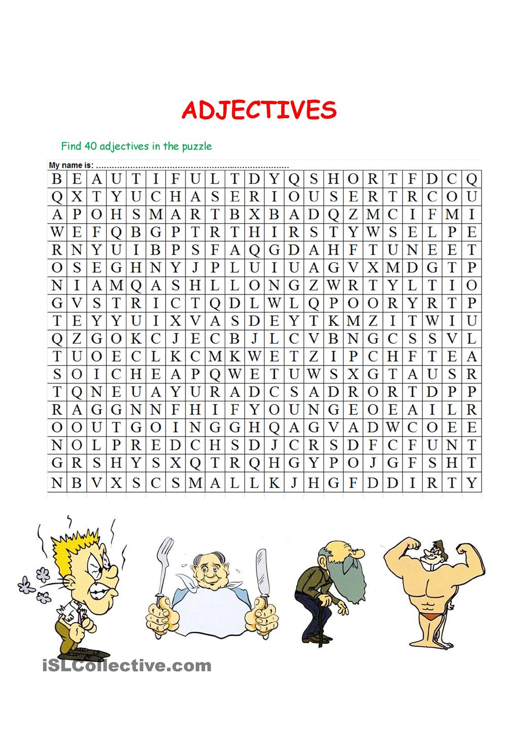 basic-adjectives-worksheets