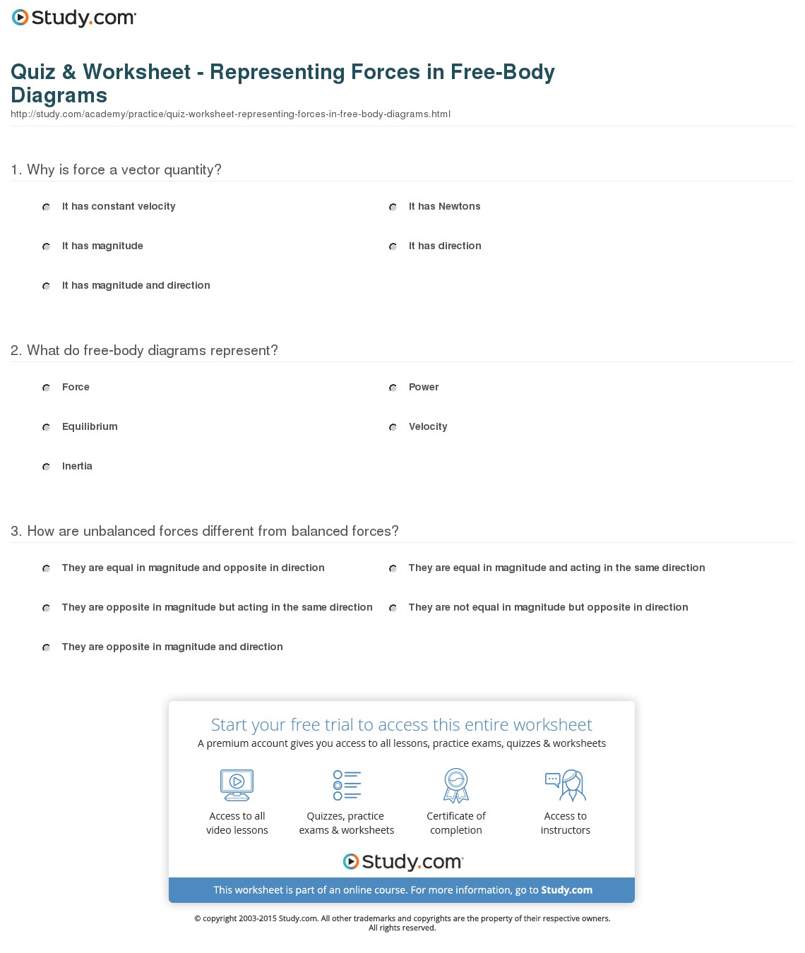 Quiz & Worksheet