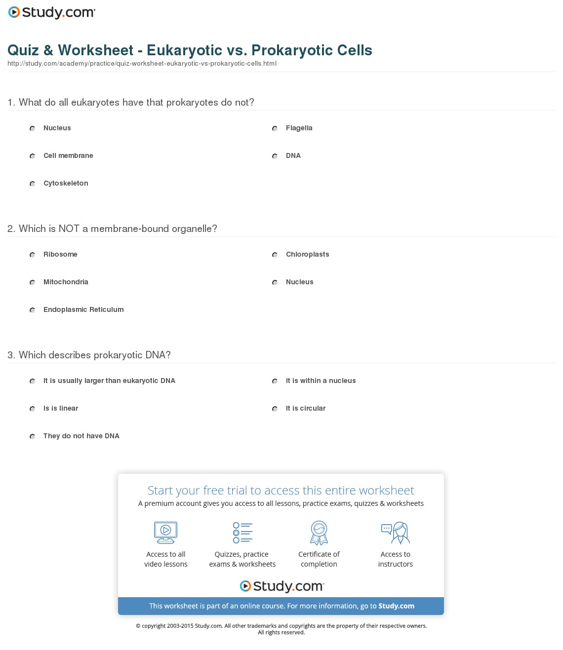 Quiz & Worksheet