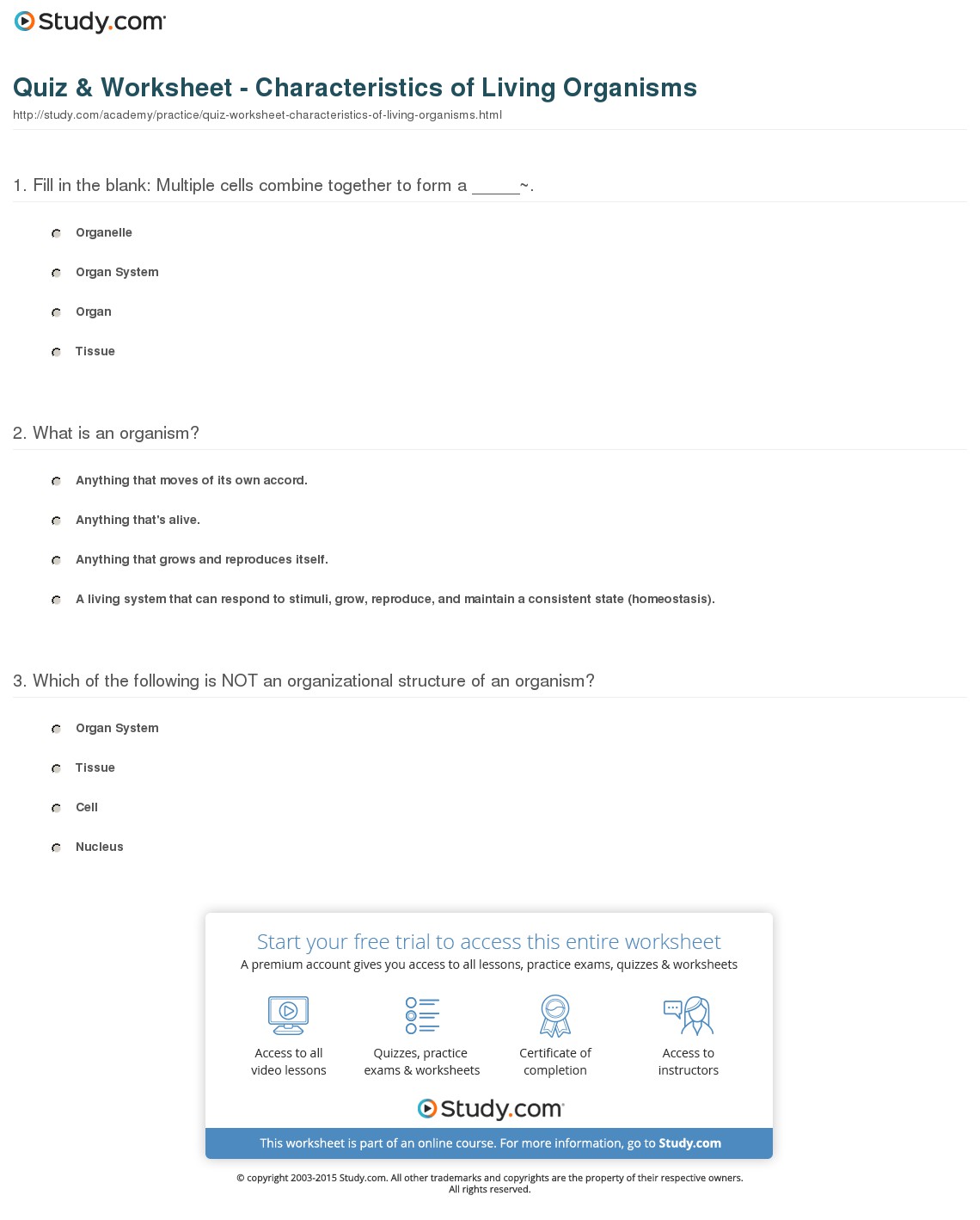 Quiz & Worksheet