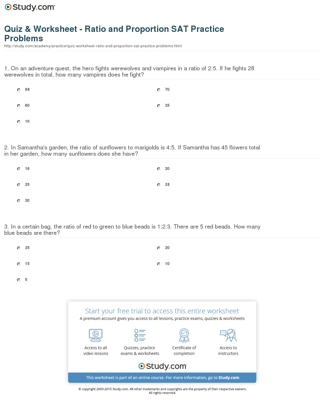 Quiz & Worksheet