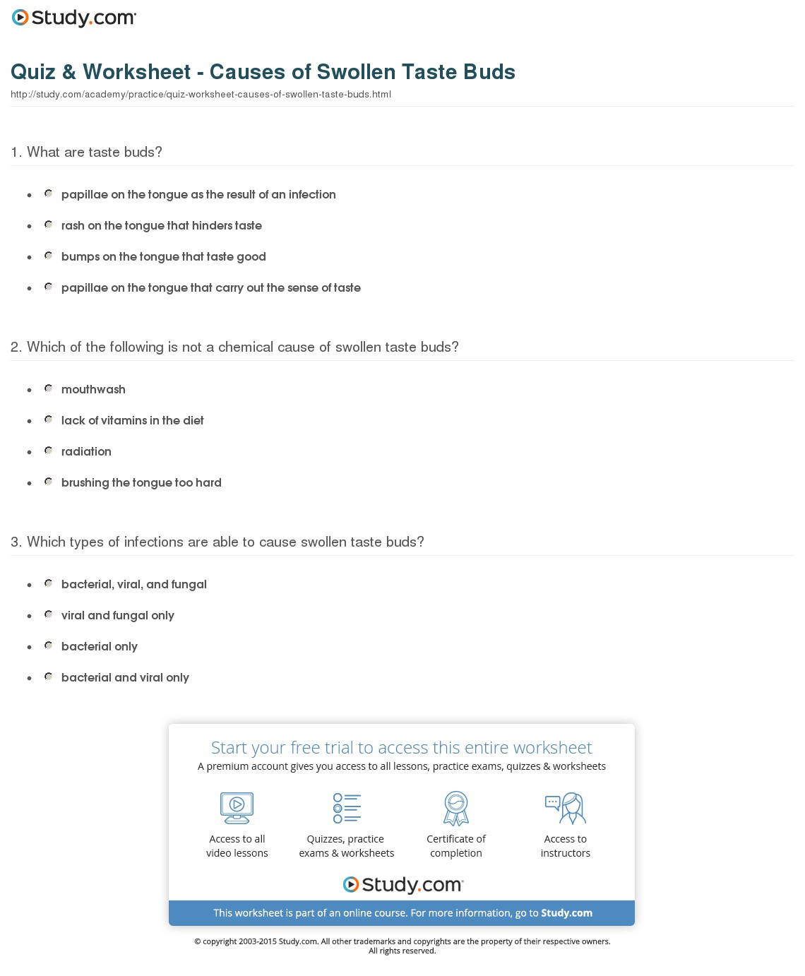 Quiz & Worksheet