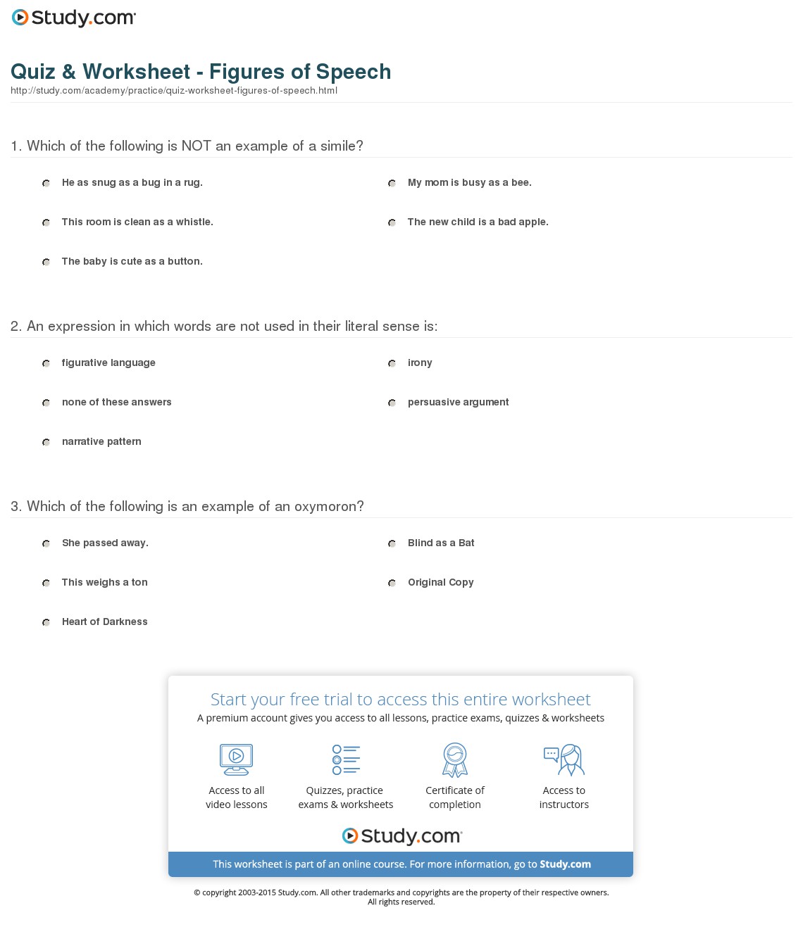 Quiz & Worksheet