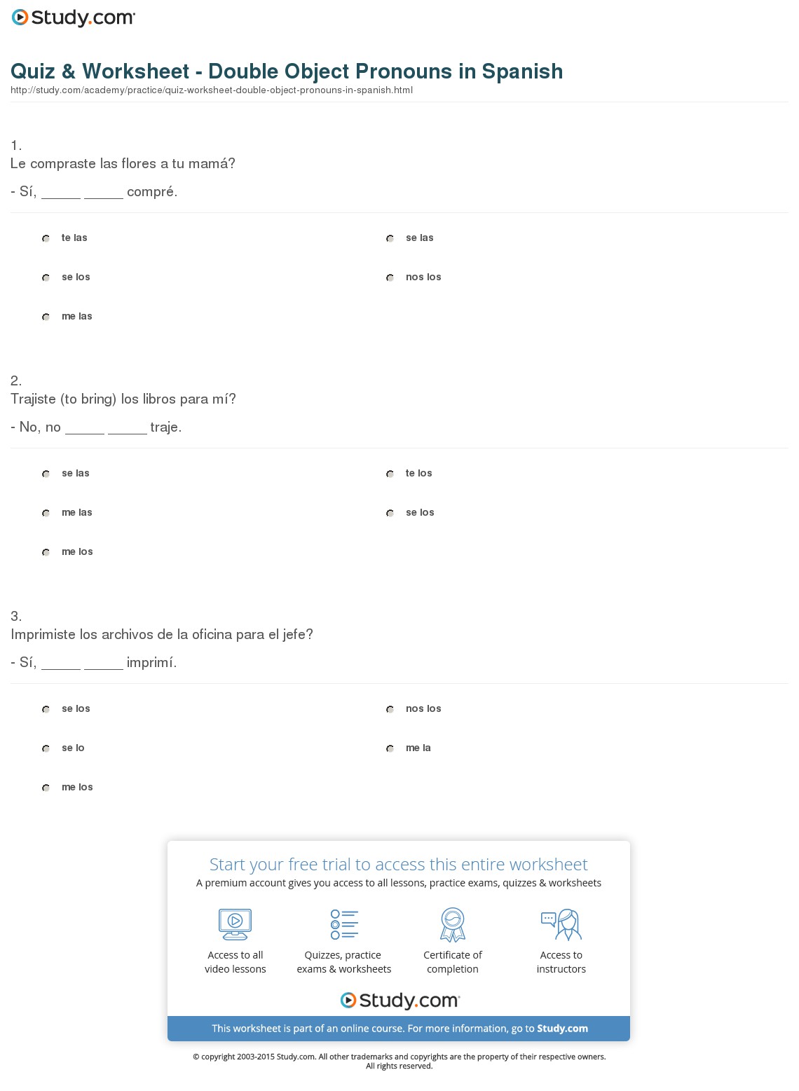Quiz & Worksheet