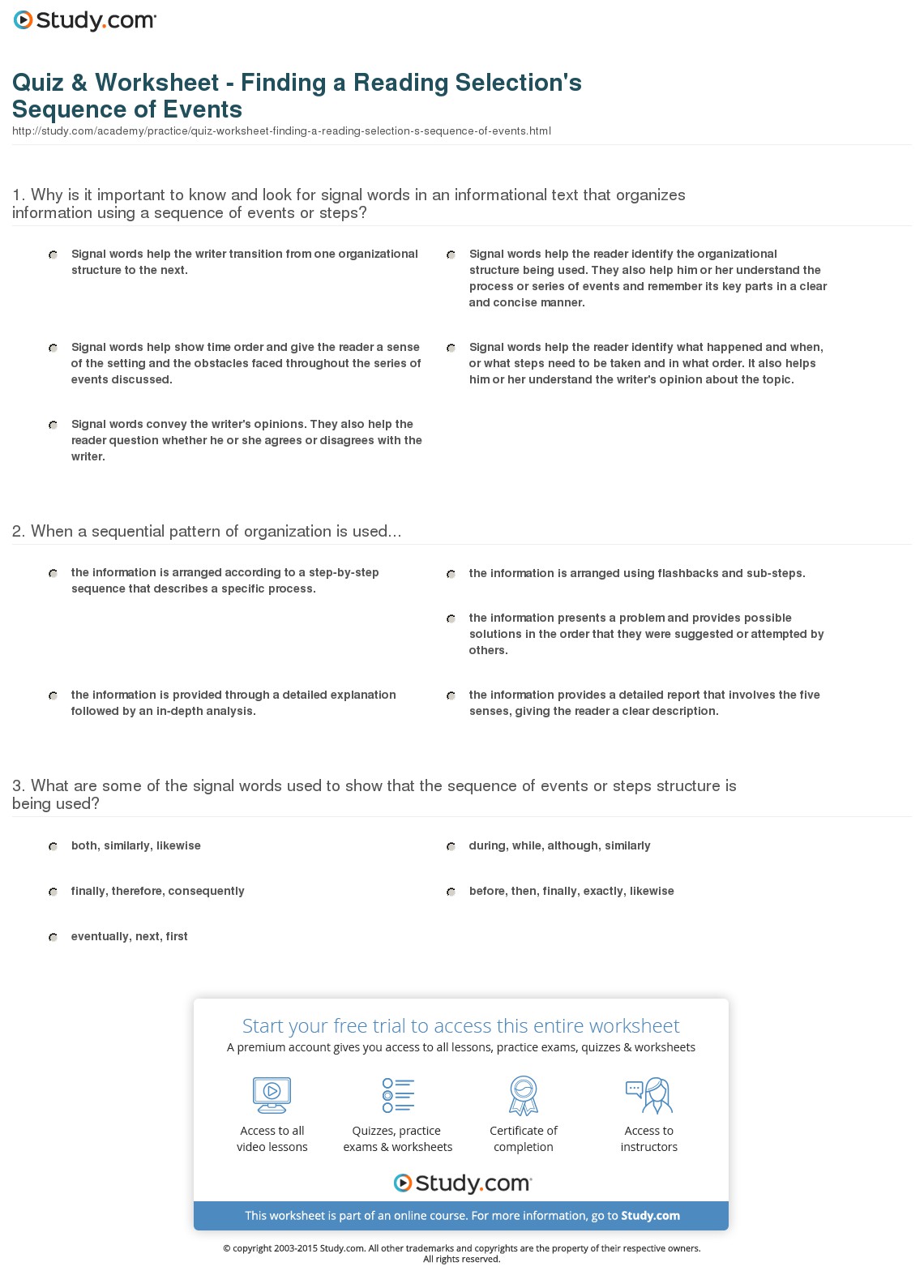 Quiz & Worksheet