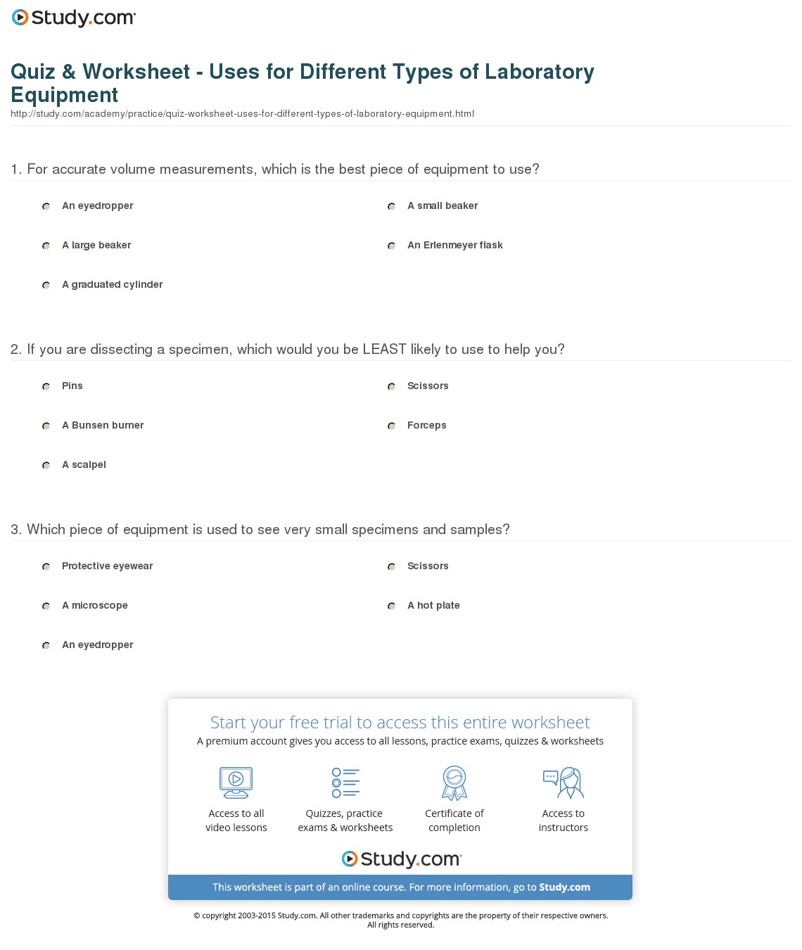 Quiz & Worksheet