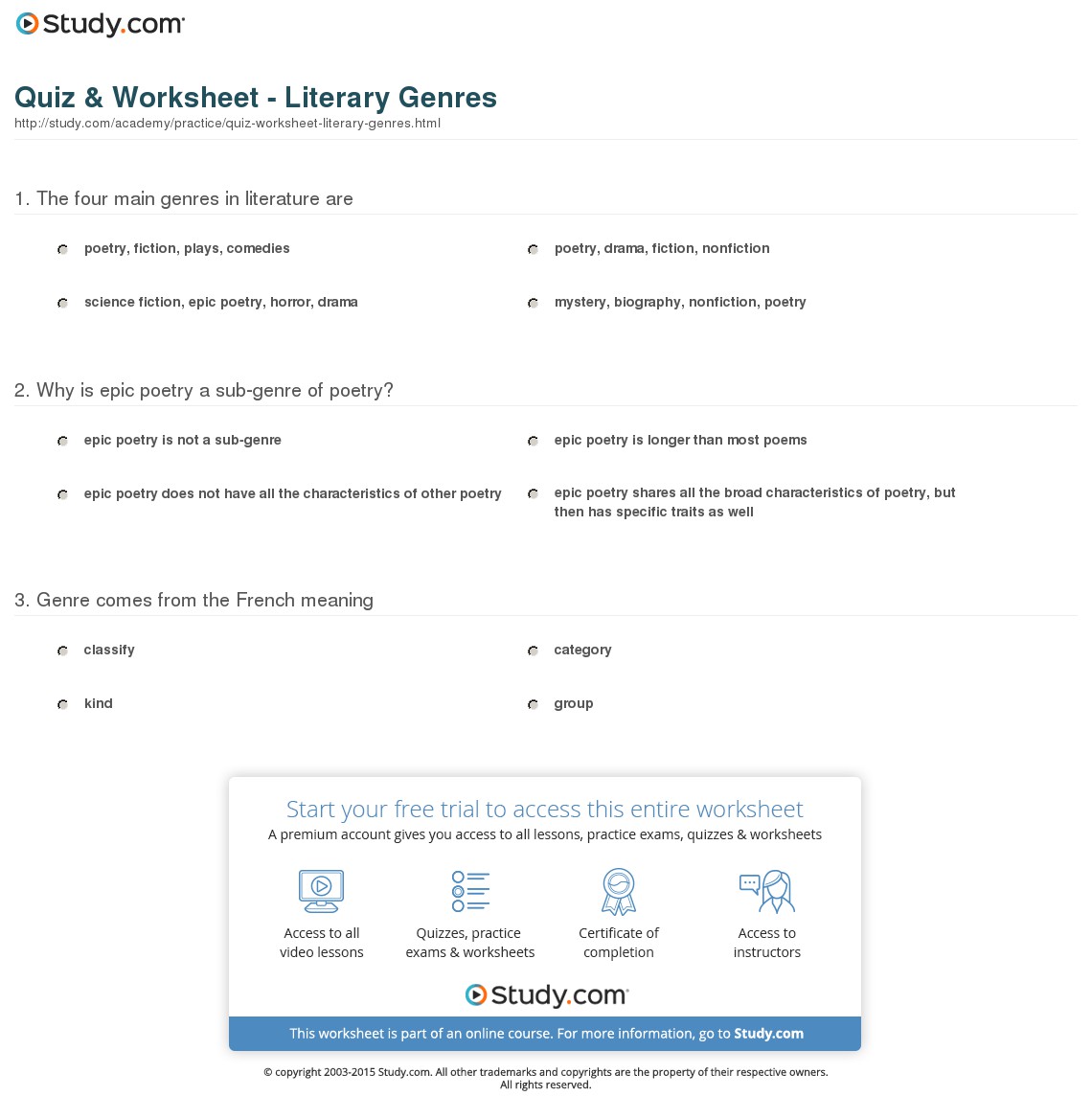 Quiz & Worksheet