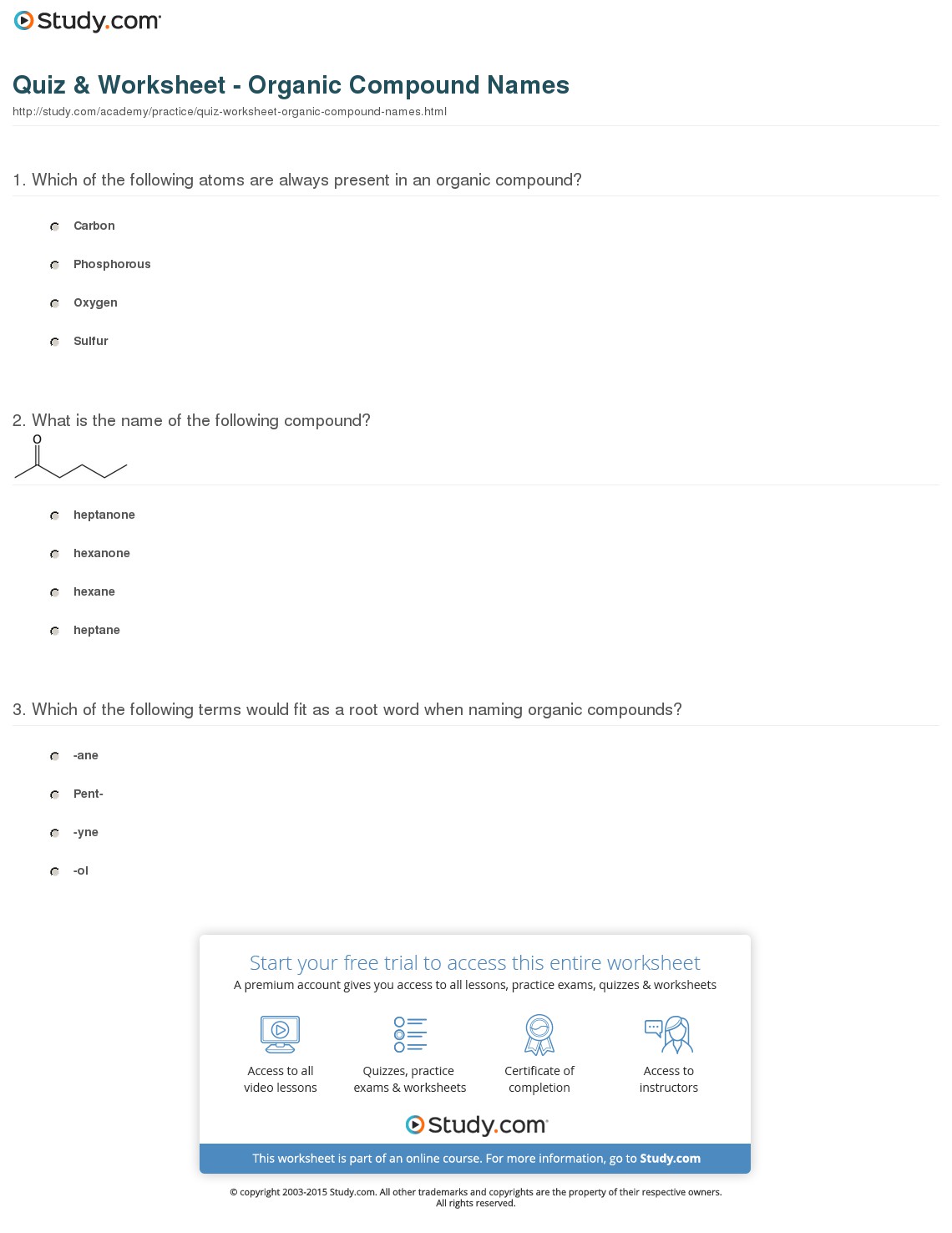 Quiz & Worksheet