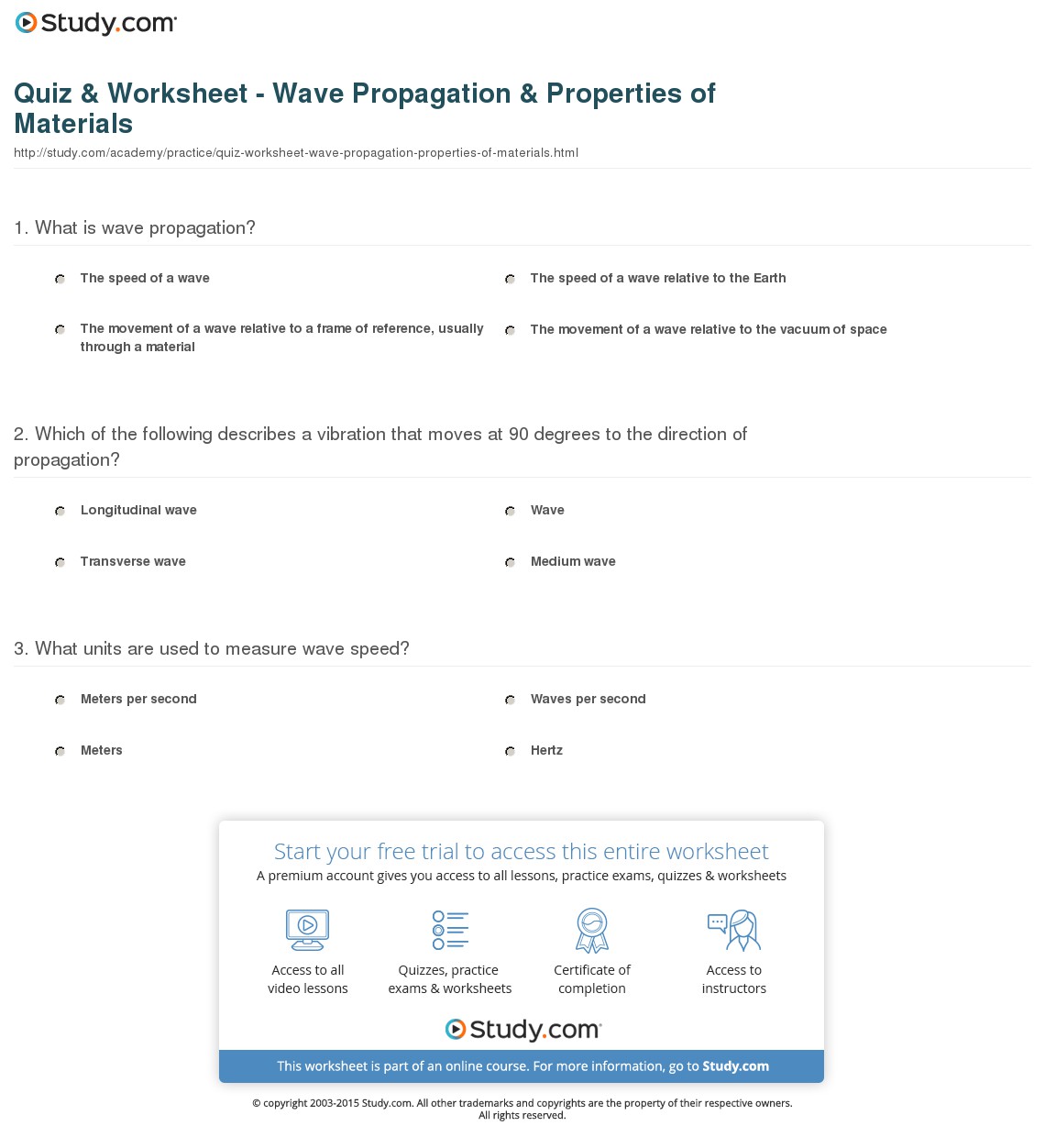 Quiz & Worksheet