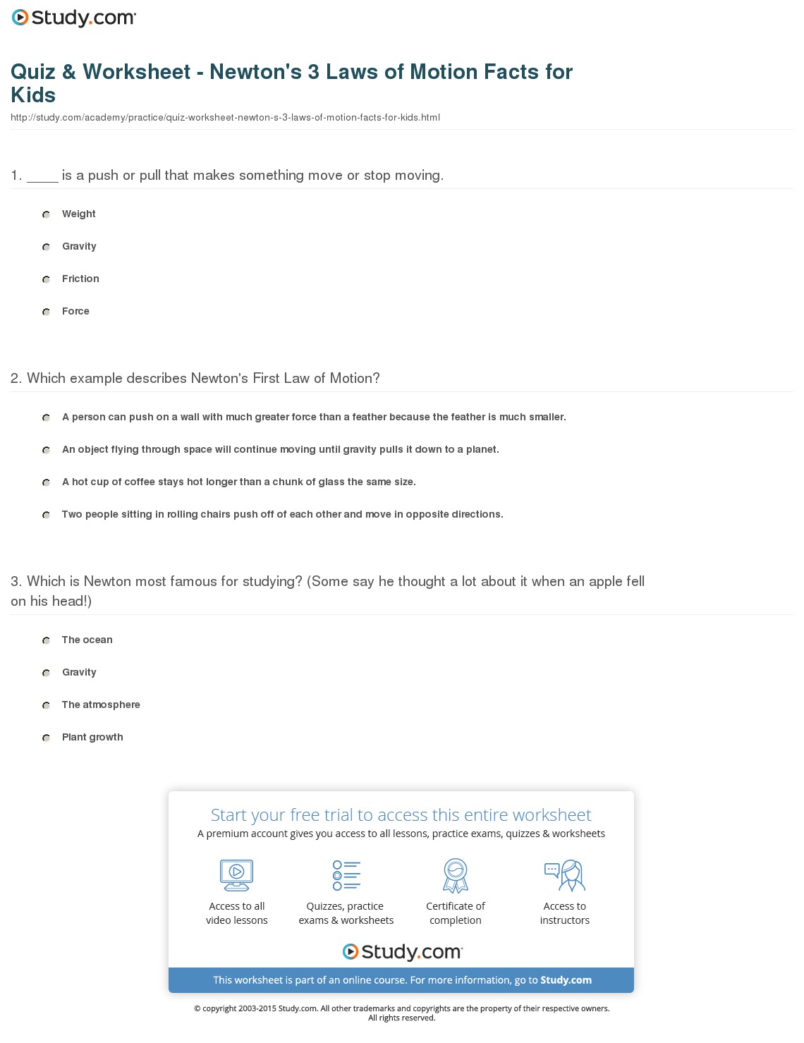Quiz & Worksheet