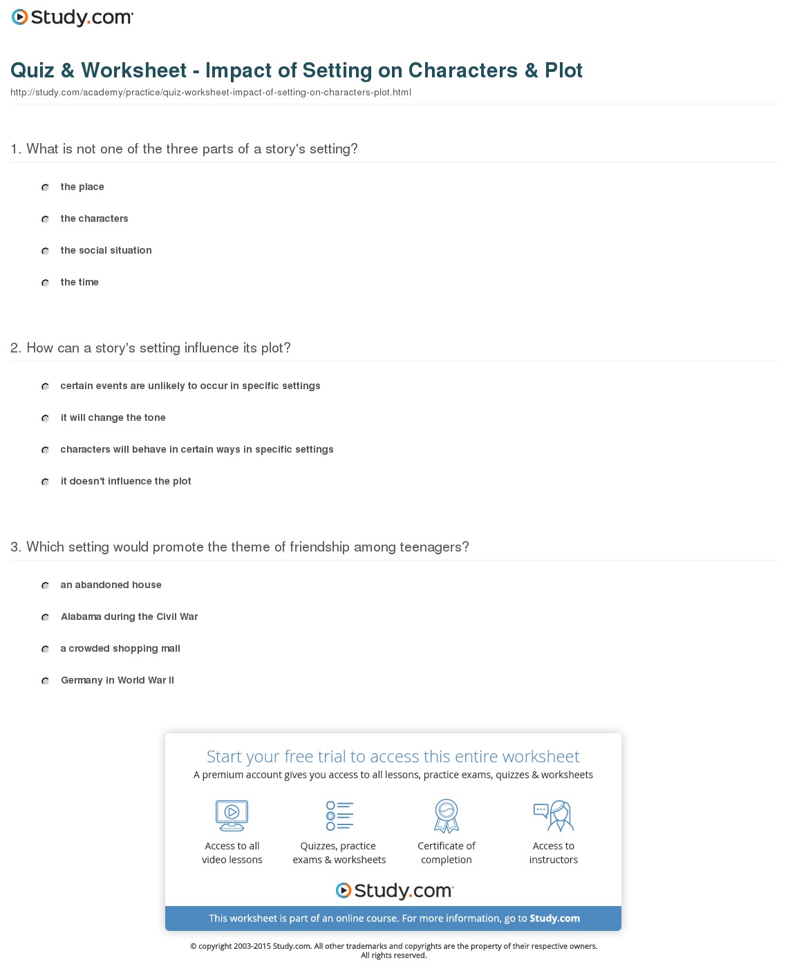 Quiz & Worksheet