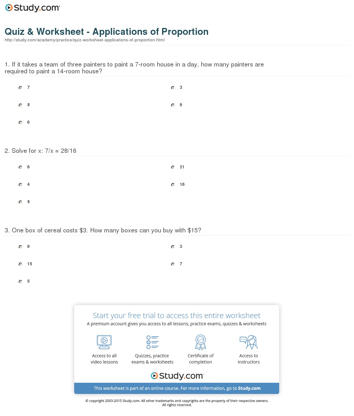 Quiz & Worksheet
