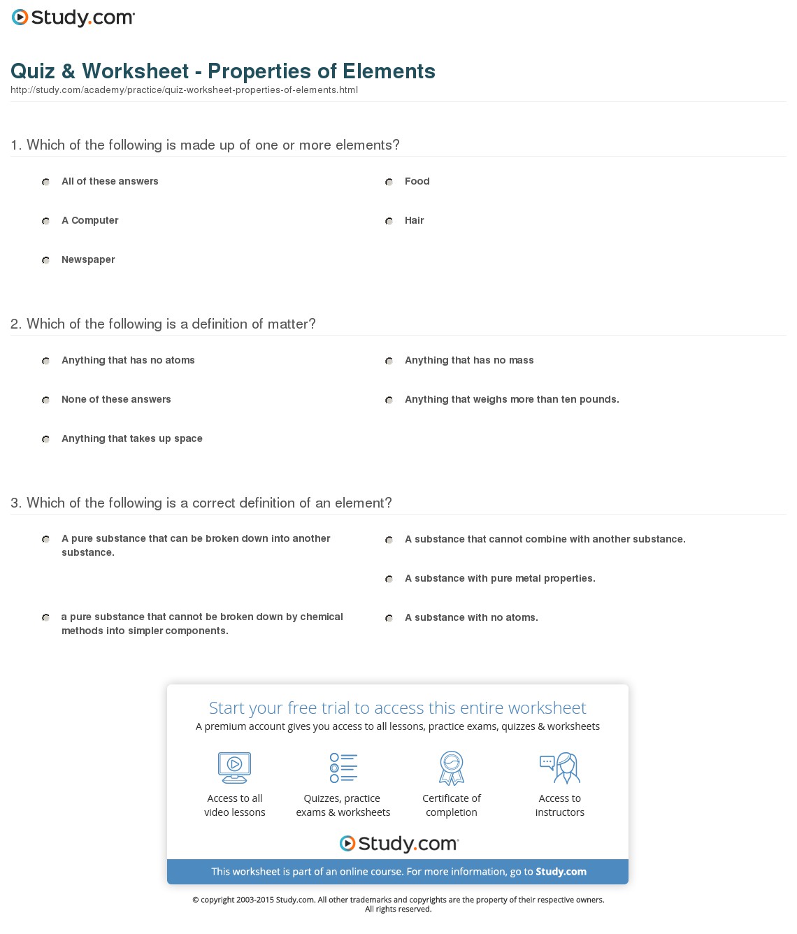 Quiz & Worksheet
