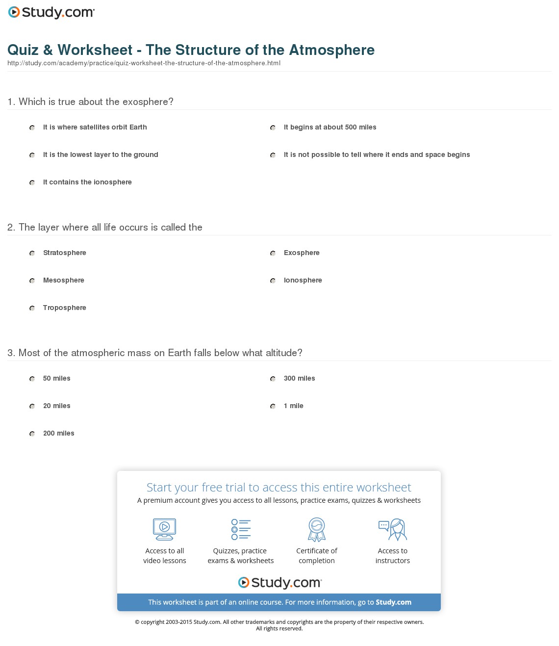 Quiz & Worksheet