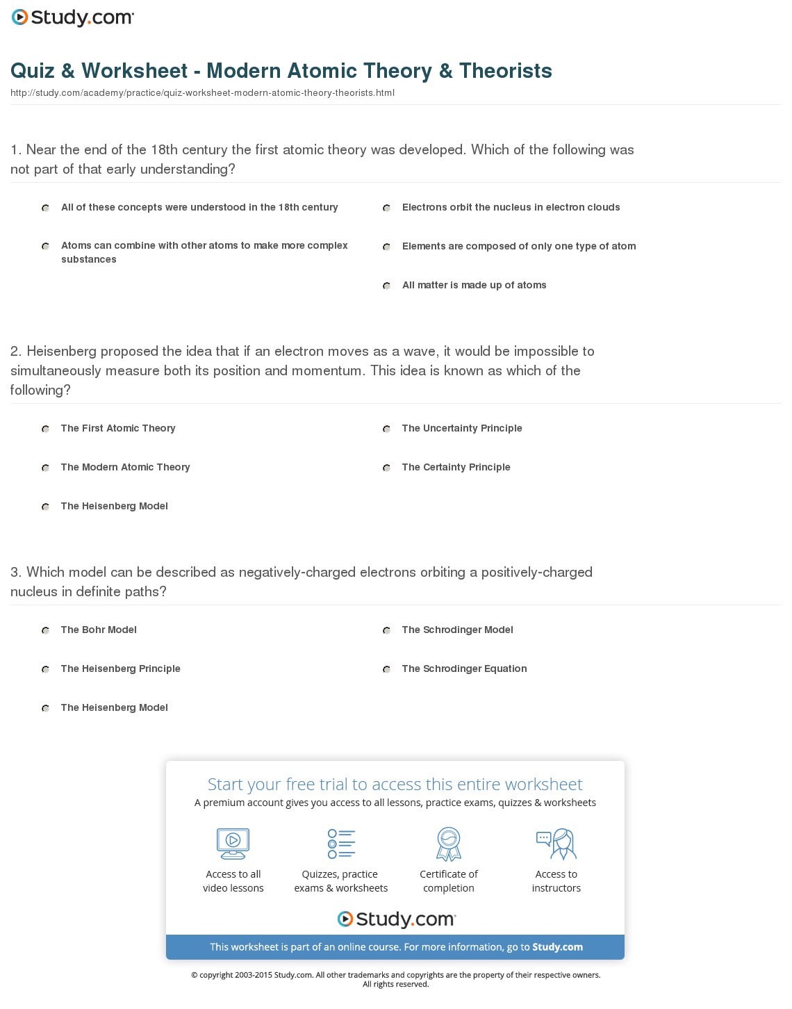 Quiz & Worksheet