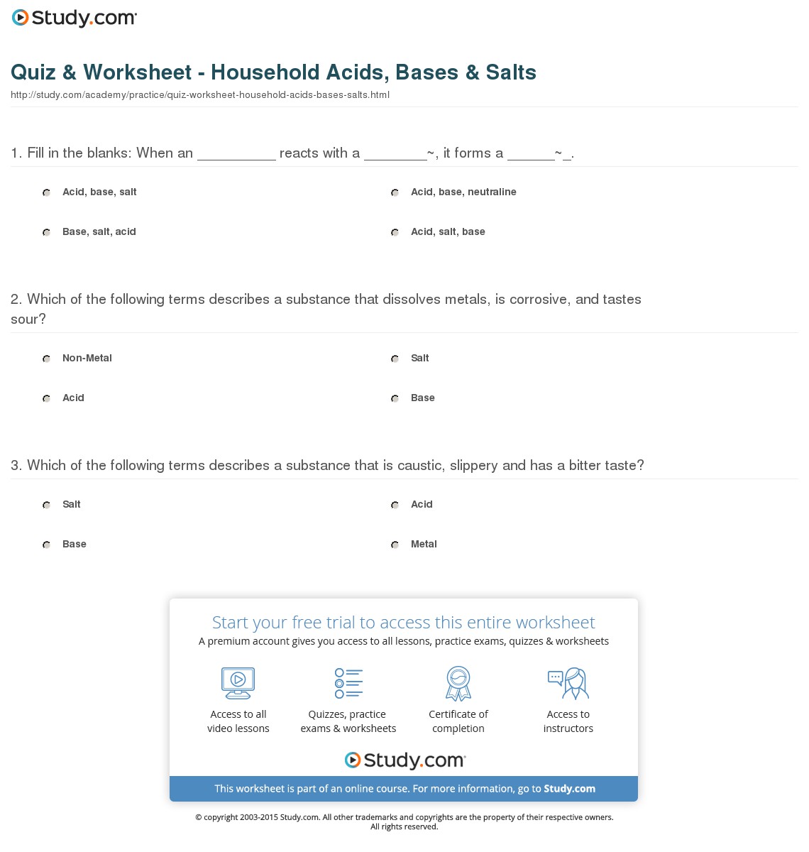 Quiz & Worksheet