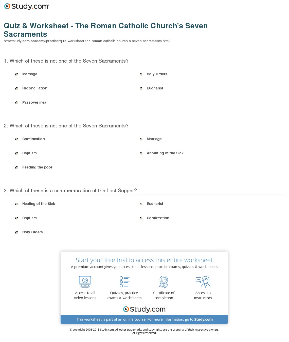 Quiz & Worksheet