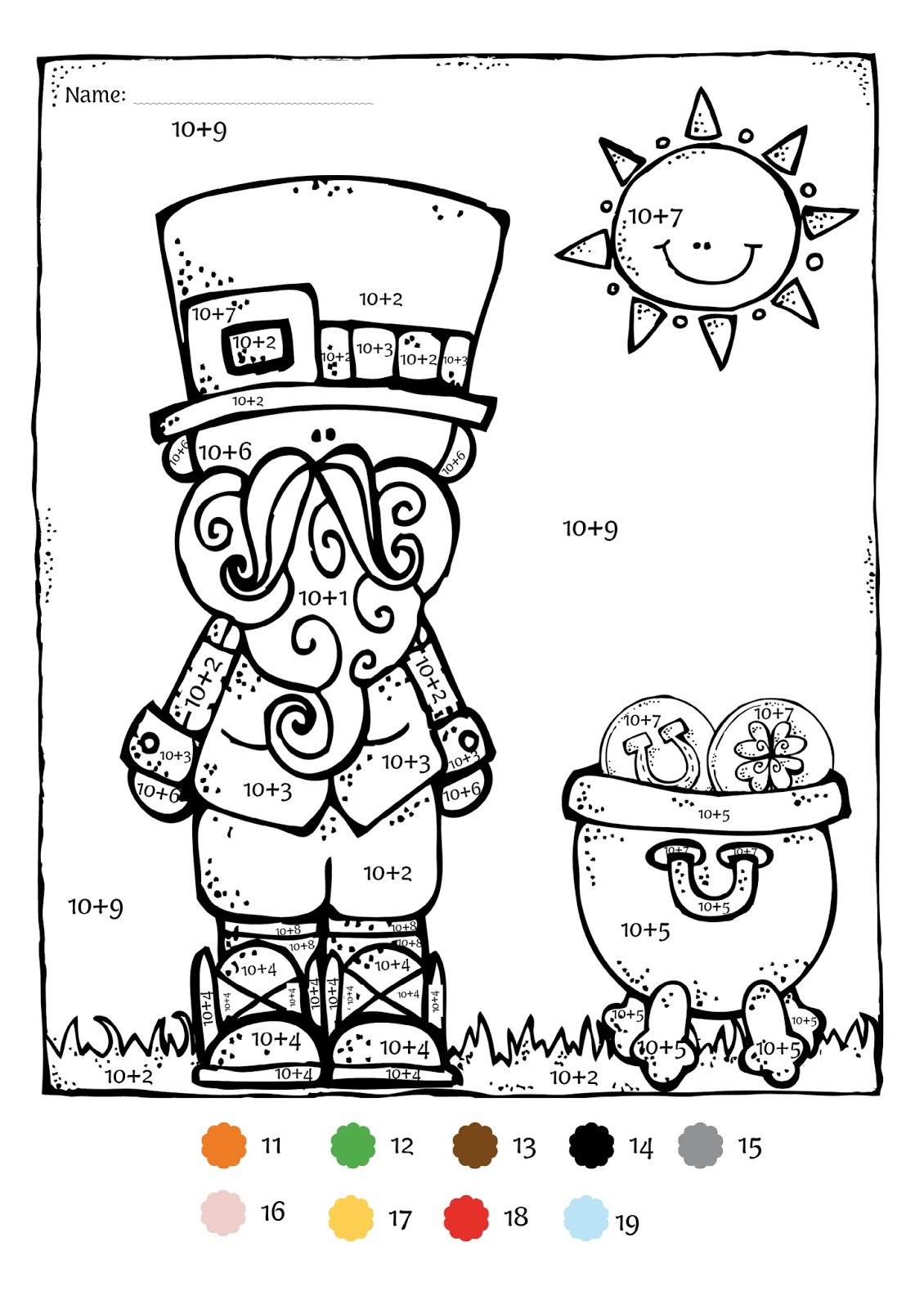 Rounding Coloring Squared Math Worksheets 1st Grade Free Rrhc5 Owl