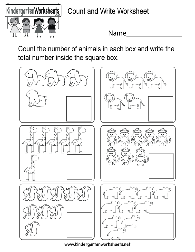 This Is A Fun Animal Counting Worksheet For Preschoolers Or