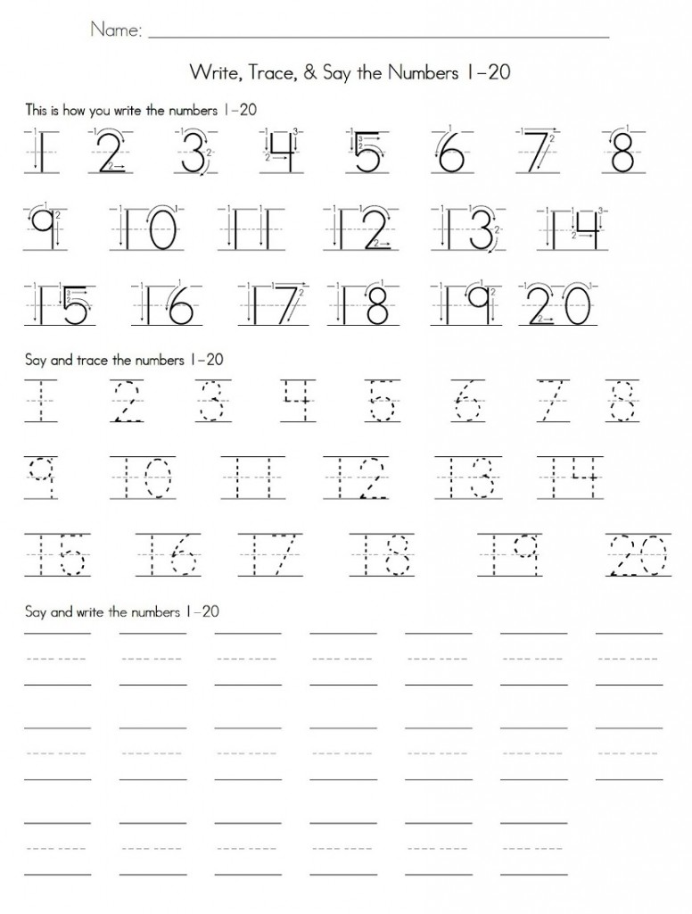 Trace Numbers 1 20
