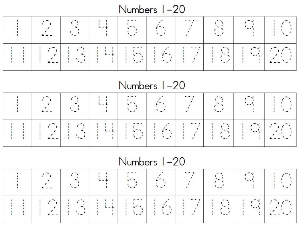 Trace Numbers 1 20