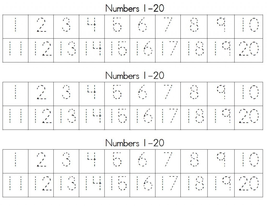 Trace Numbers 1 20