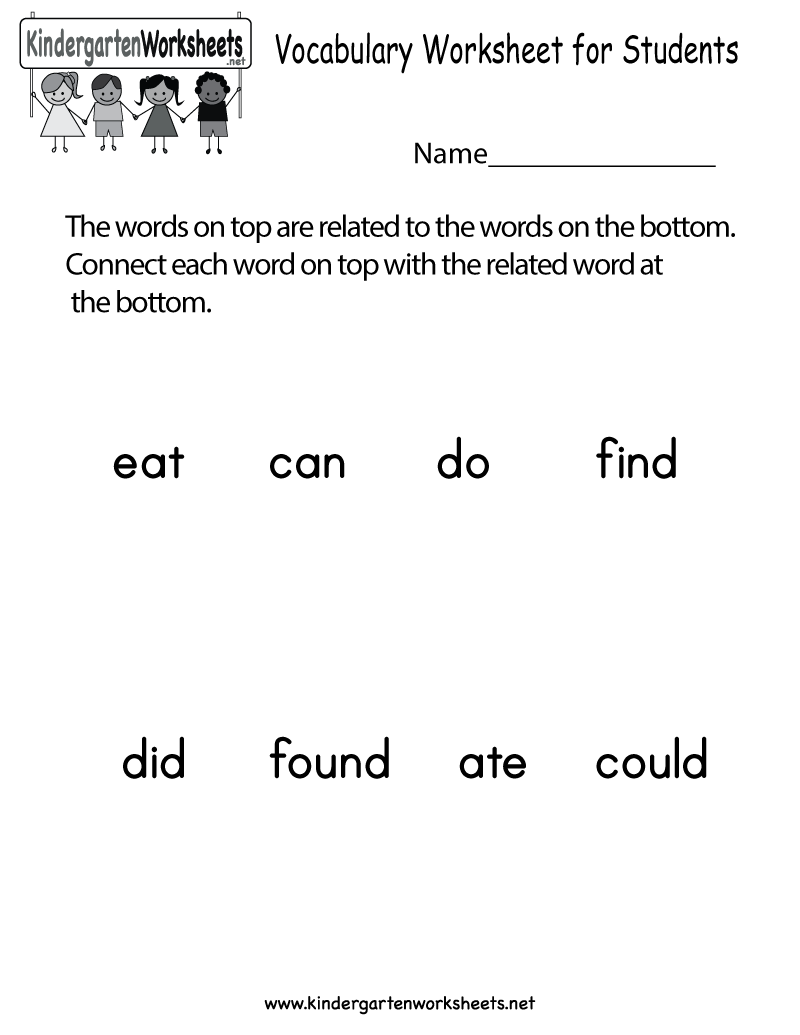 Vocabulary Worksheets For Students