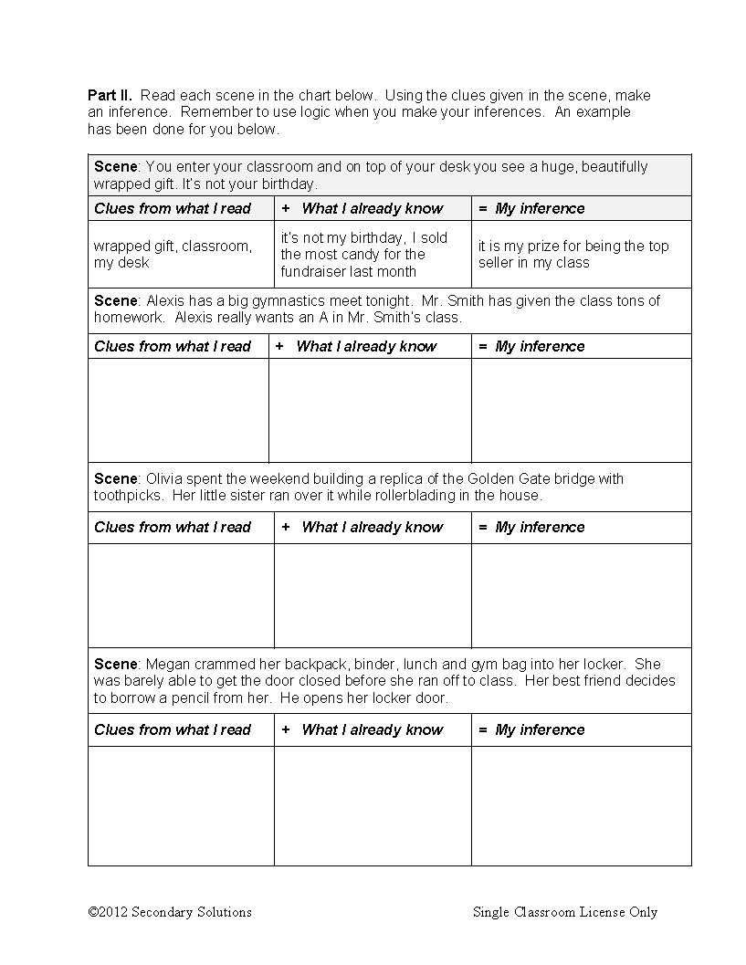 Worksheet  Observation And Inference Worksheet  Mytourvn Worksheet