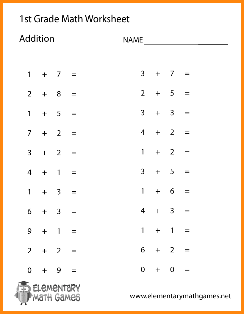 11+ Addition Worksheets 1st Grade