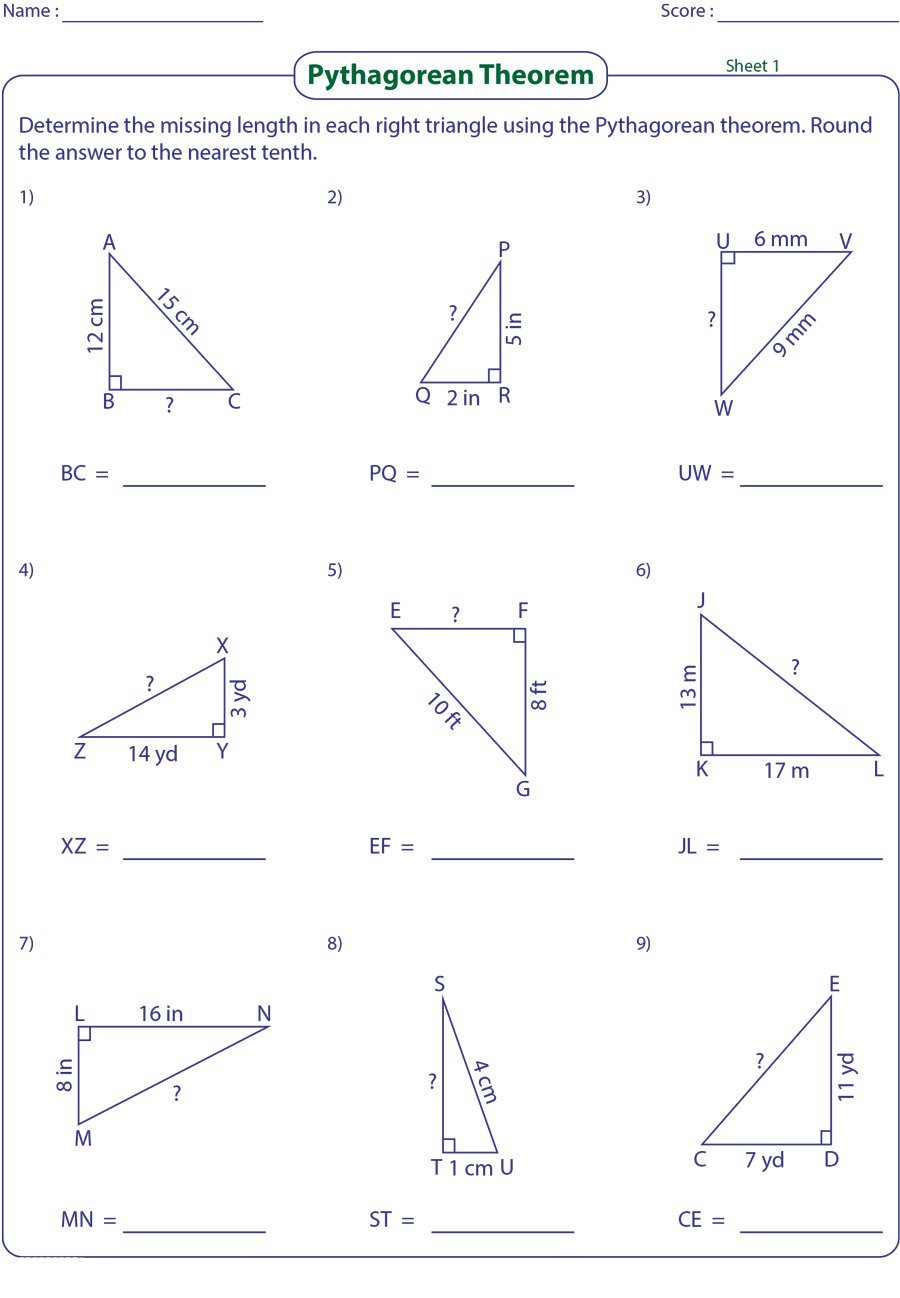 48 Pythagorean Theorem Worksheet With Answers [word + Pdf]