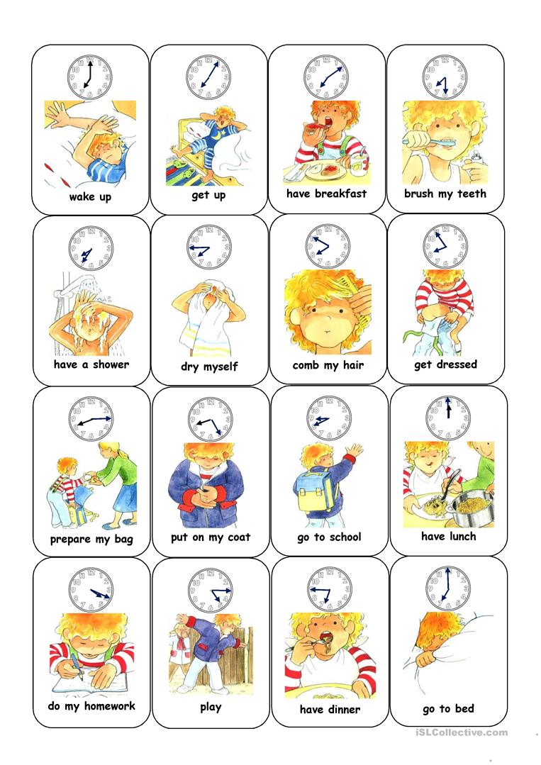 56 Free Esl Daily Activities Worksheets