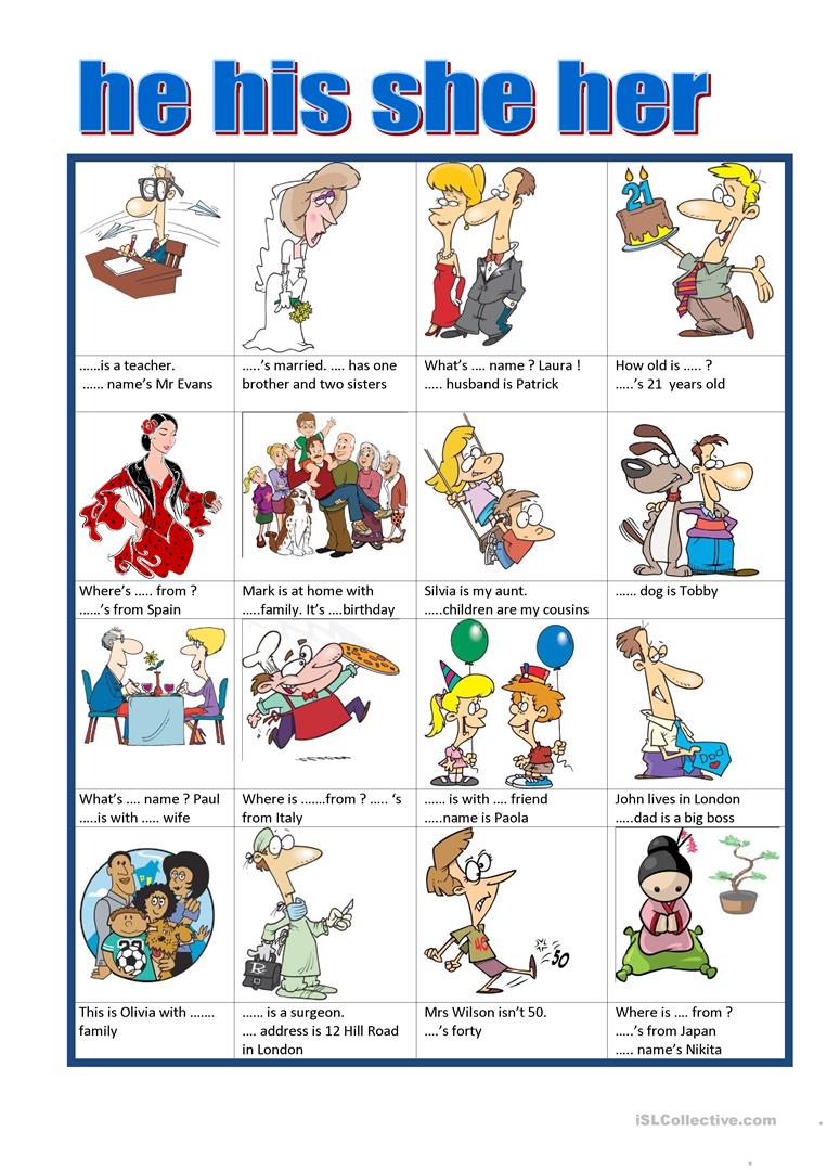 73 Free Esl Possessive Pronouns Worksheets