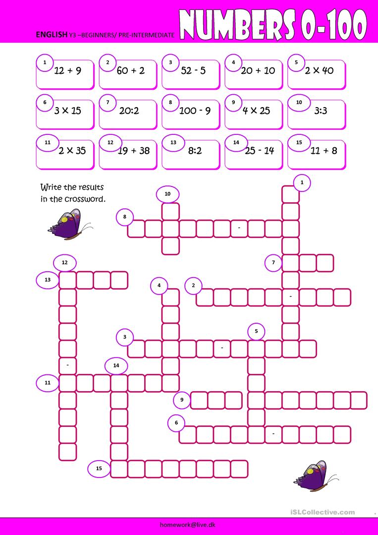 771 Free Esl Numbers Worksheets