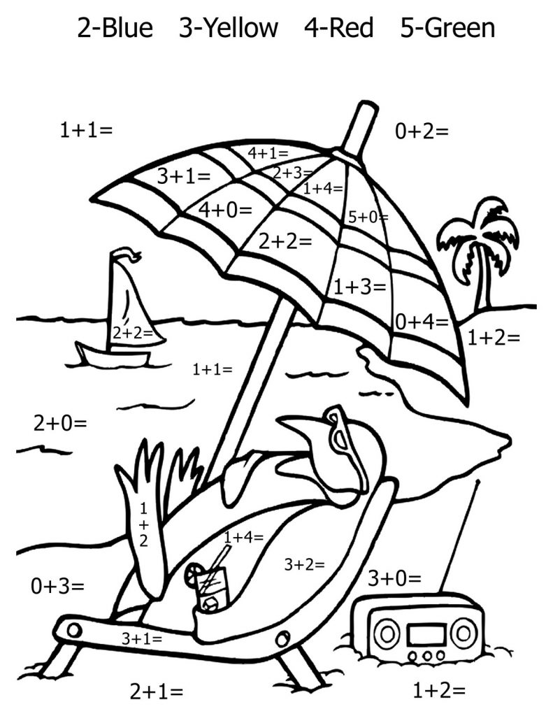 Add And Color Worksheets Worksheets For All