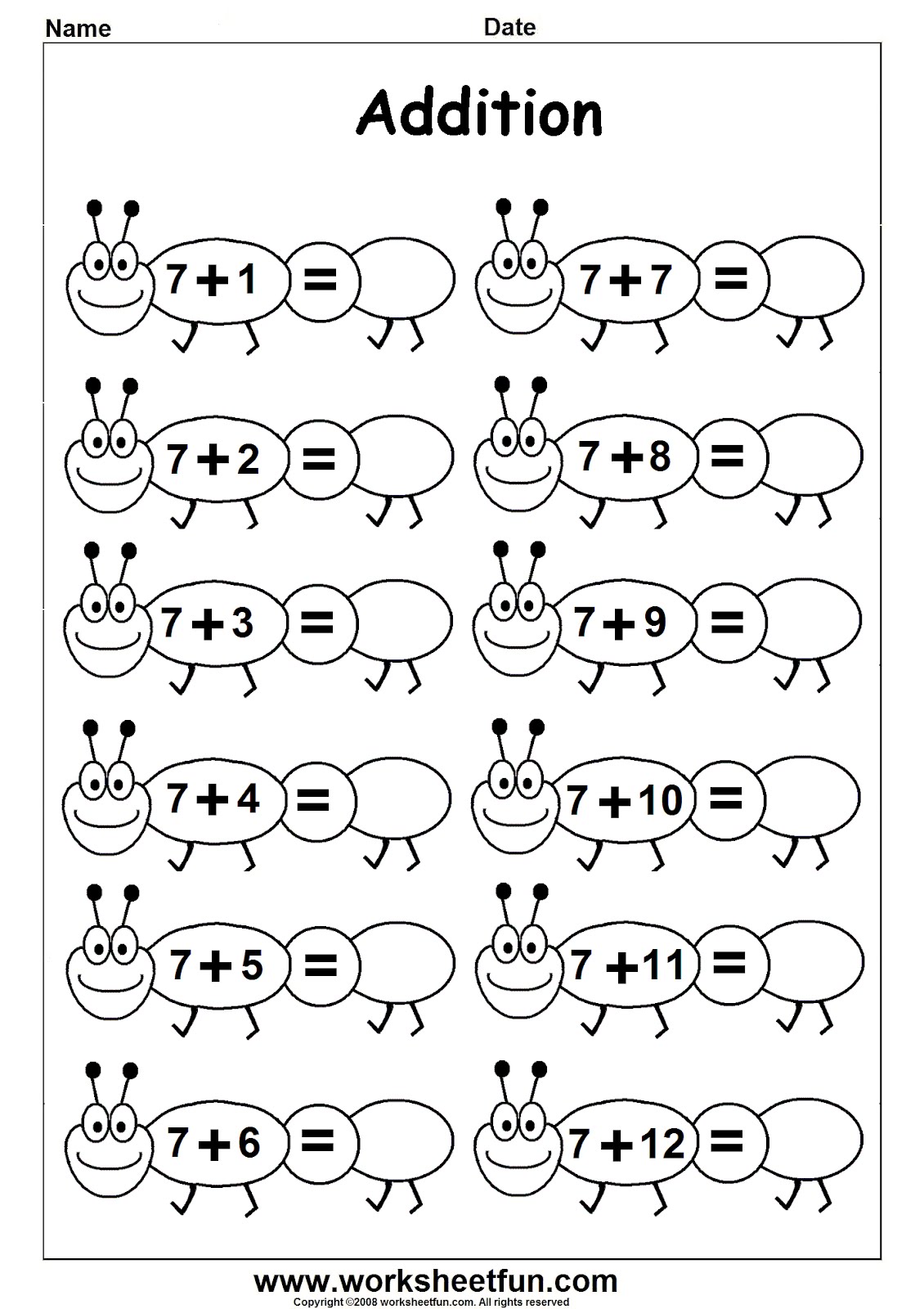 Addition Worksheets 1st Grade Worksheets For All