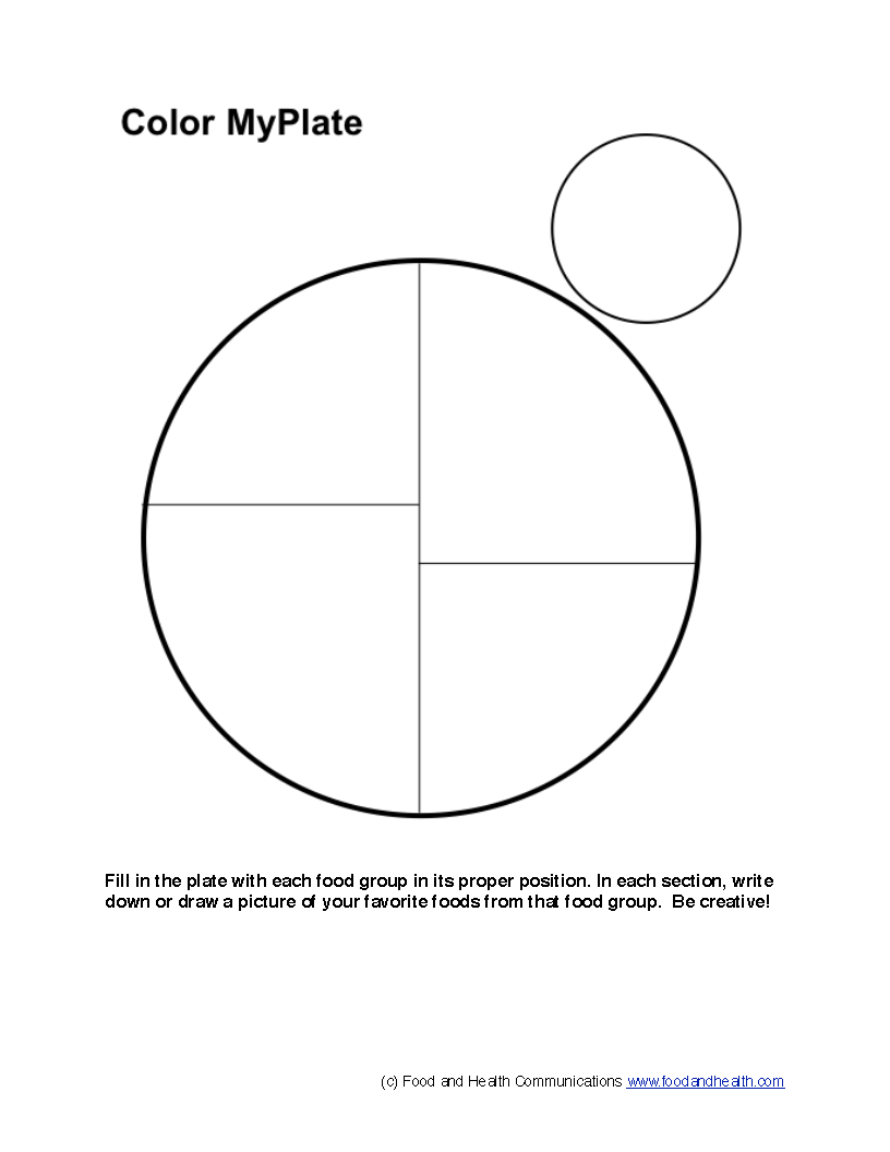 Choose My Plate Worksheets Worksheets For All