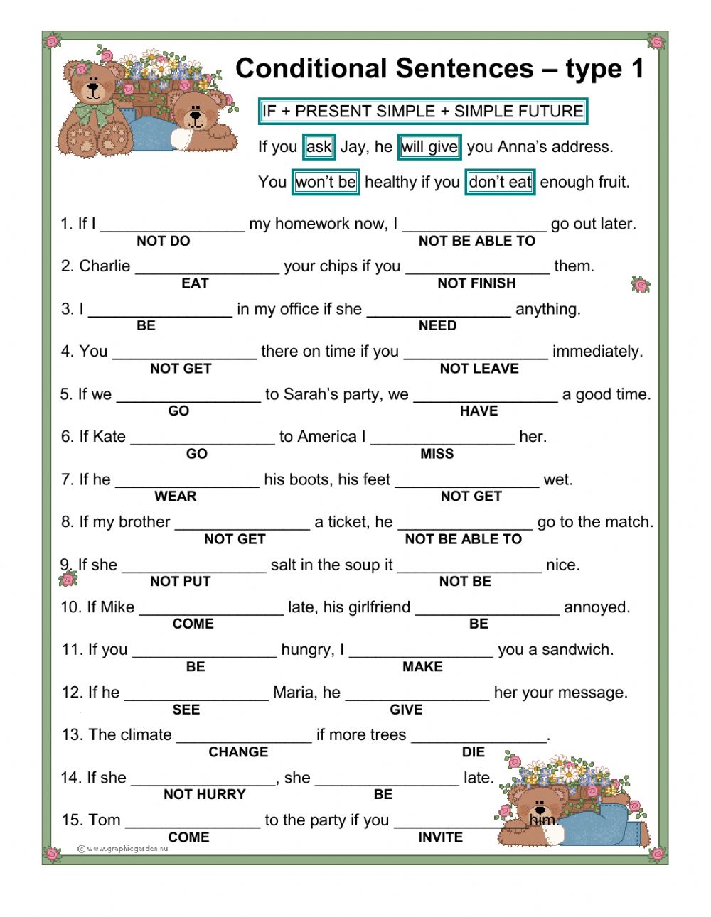 Conditional Sentences Type 1