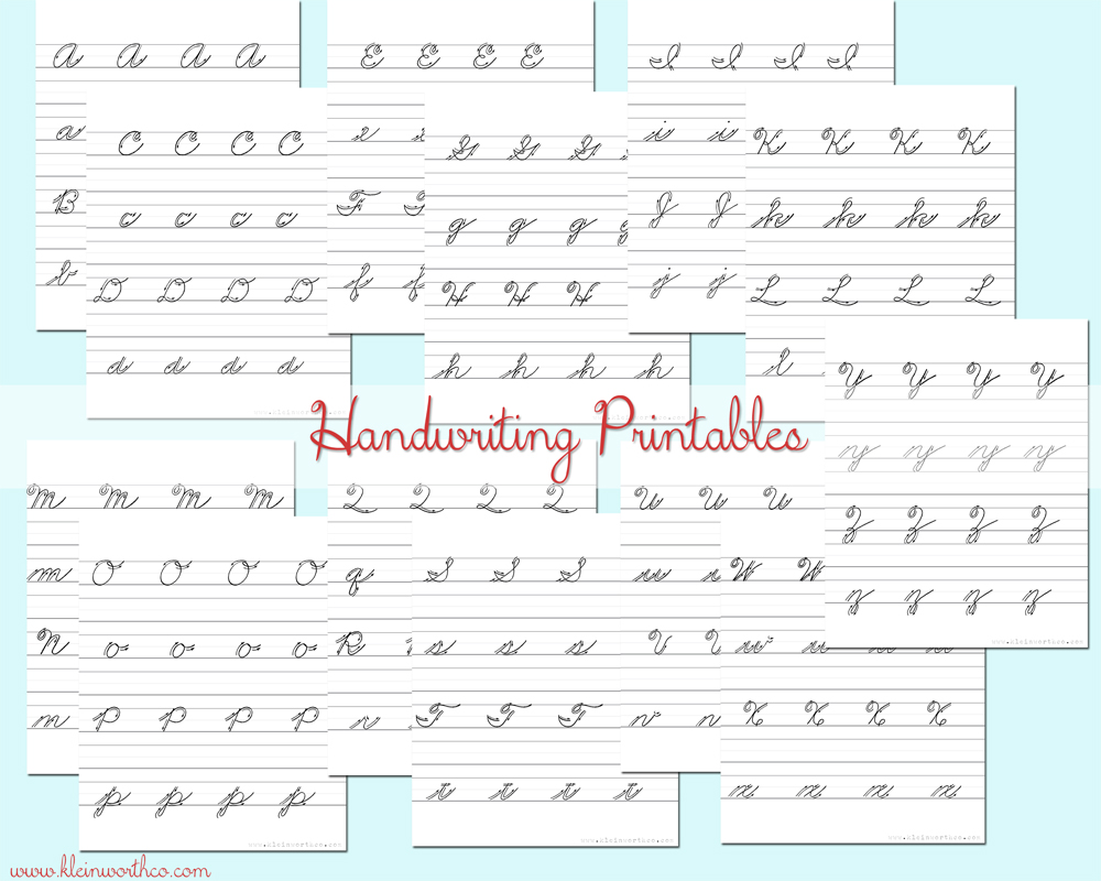 Cursive Handwriting Practice Sheets  Backtoschoolweek