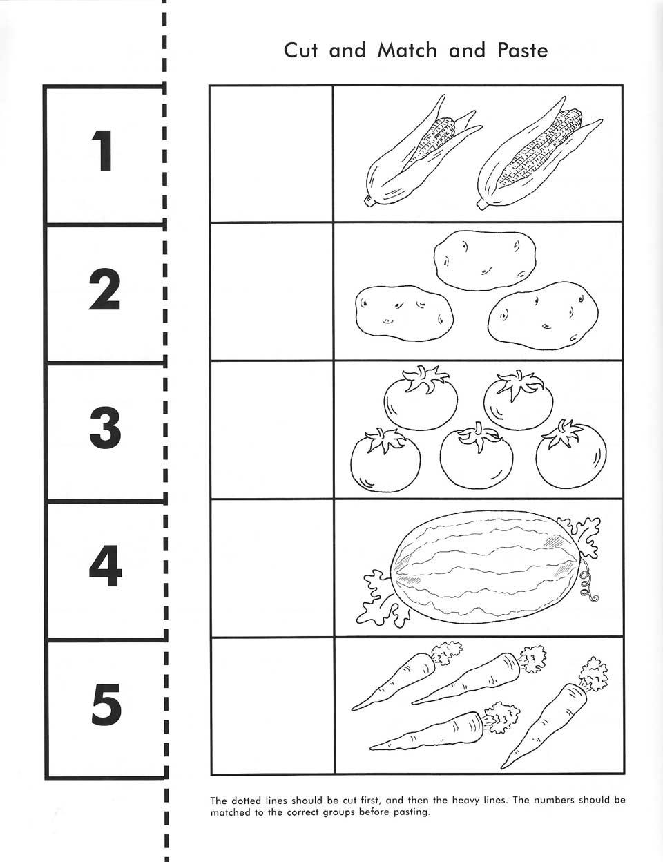Cut And Paste Worksheets For Kindergarten Free