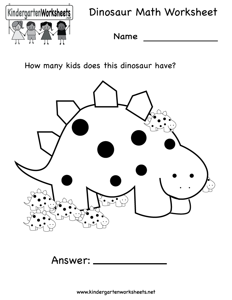 Dinosaur Math Worksheet
